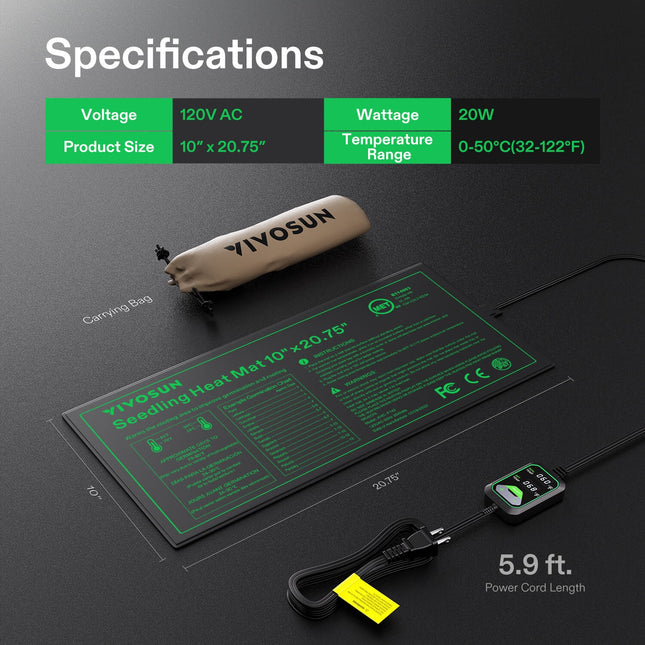 Vivosun heat mat dual digital display controller