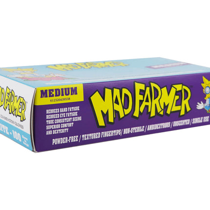 Mad Farmer White Nitrile Horticulture Gloves - Size M - Box of 100