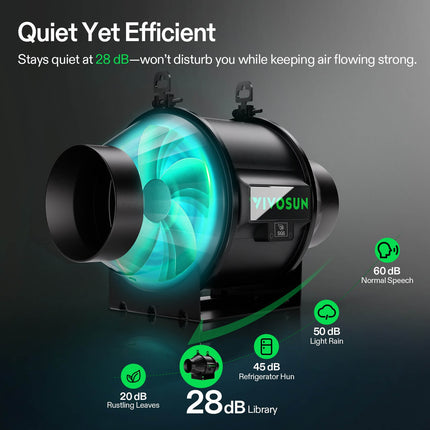 Vivosun AeroZesh T4 4-inch inline fan