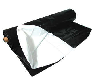 Black White Poly 100' x 10' 5.5 mil