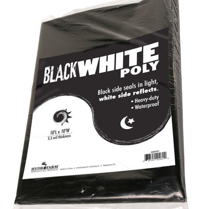 Black White Poly 10' x 10' 5.5 mil