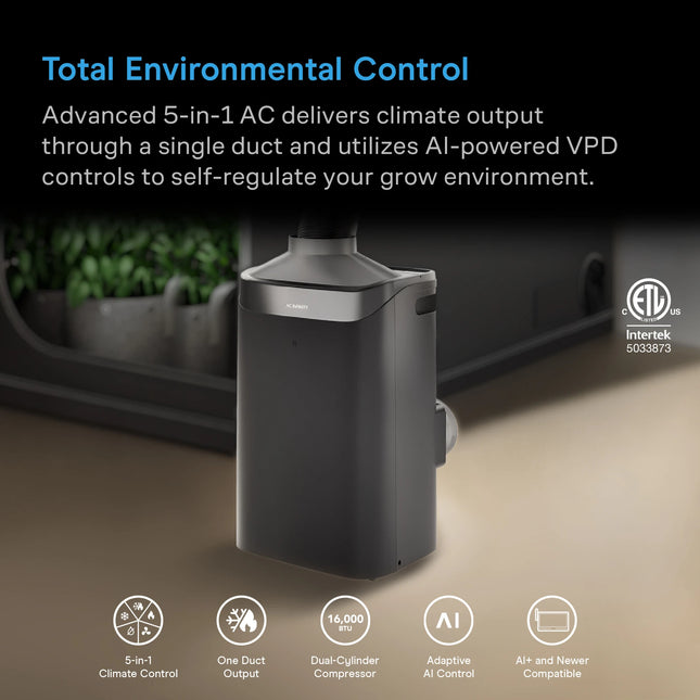 AC Infinity TERRAFORM 12 all-in-one grow room air conditioner, view 2