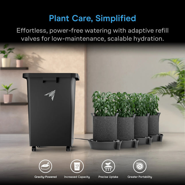 AC Infinity self-watering system 4-pot kit with 13-gallon reservoir, view 2