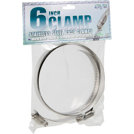 Active Air Stainless Steel Duct Clamps - 6"