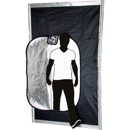 Black Hatch Zipper Door
