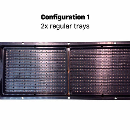 Tray2Grow with two standard microgreen trays