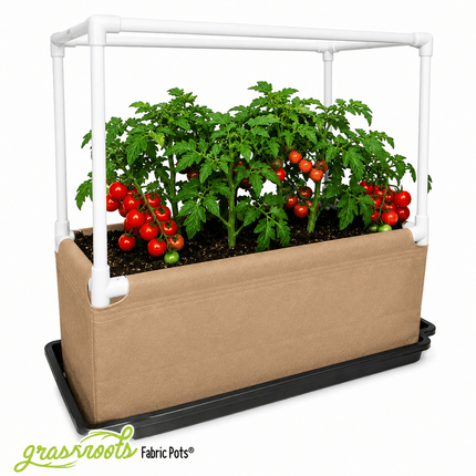 AutoPot Tray2Grow Grassroots Living Soil Kit with trellis frame