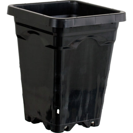 Premium Square Pot - 5"x5"x7" Sq Blk Pot