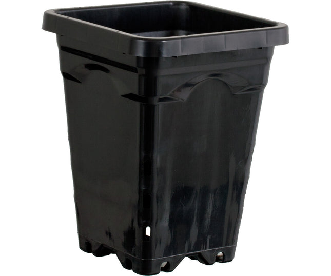 Premium Square Pot - 5"x5"x7" Sq Blk Pot