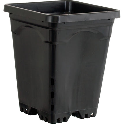 Active Aqua 6" x 6" Square Black Pot - 8" Tall