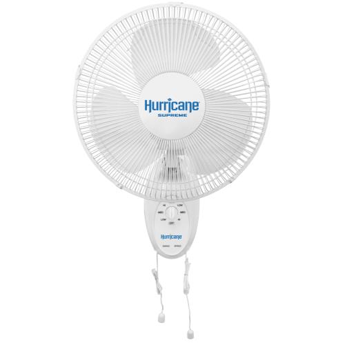 Hurricane Supreme Oscillating Wall Mount Fan 12 in