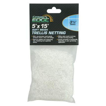 Grower's Edge Trellis Netting 5 ft x 15 ft w/ 3.5 in Squares