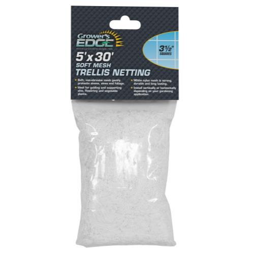 Grower's Edge Trellis Netting 5 ft x 30 ft w/ 3.5 in Squares