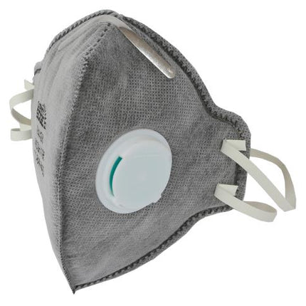 Grower's Edge Clean Room Vertical Fold-Flat Active Carbon Respirator Mask w/ Valve