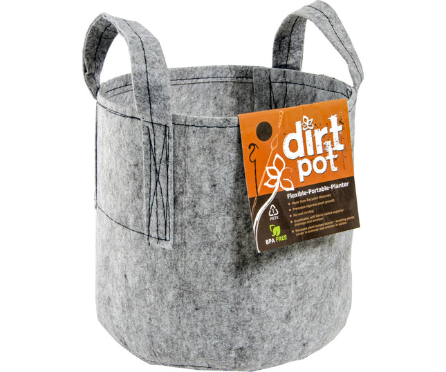 Dirt Pot Grey W/Handles - 65 GAL