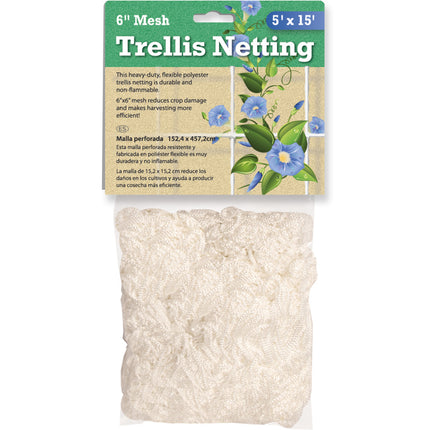 Trellis Netting 6" Mesh, woven - 5' x 15'