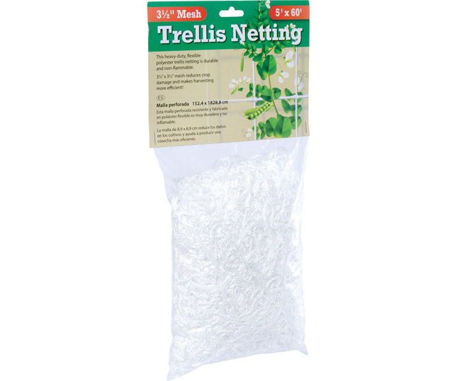 Trellis Netting 5 ft x 60 ft w/ 3.5 in Squares (Hydrofarm)