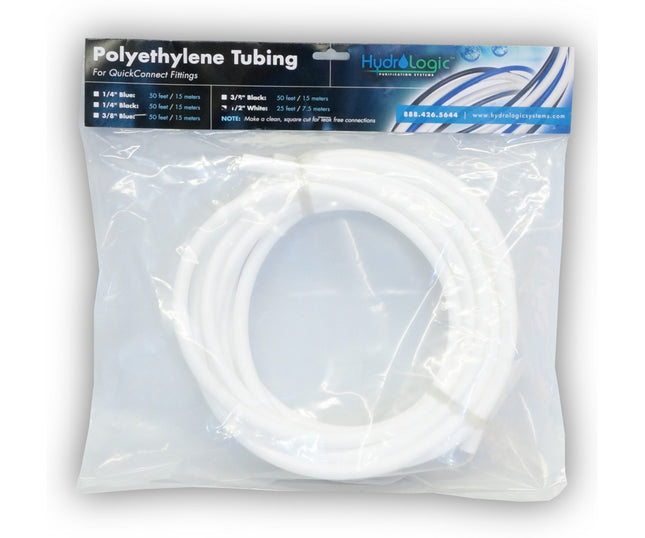 Hydro-Logic Polyethylene Tubing White 25 ft - 1/2 in
