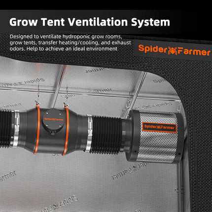 Spider Farmer 6-inch inline fan kit installation