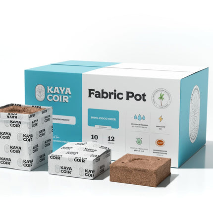 Kaya Coir 10 inch compressed coco coir fabric pot