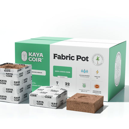 Kaya Coir 7 inch compressed coco coir fabric pot