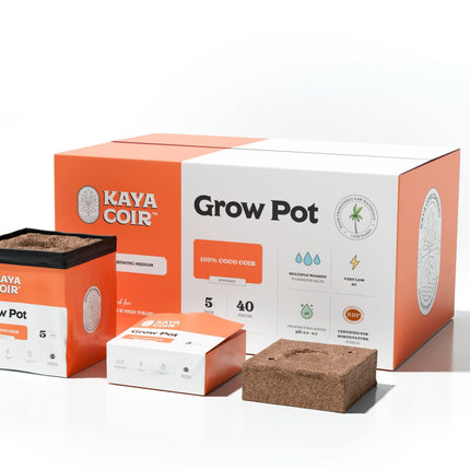 Kaya Coir 5 inch compressed coco coir grow pot