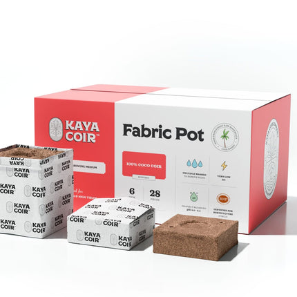 Kaya Coir 6 inch compressed coco coir fabric pot