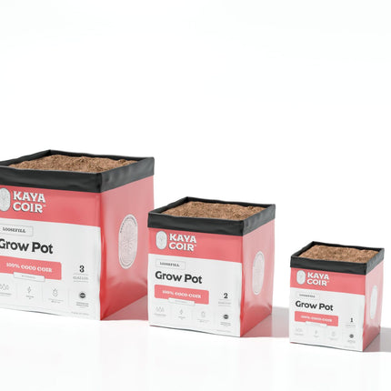 Kaya Coir loose fill grow pots, 100% coco coir