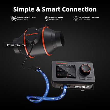 Spider Farmer RJ12 plug-and-play inline fan