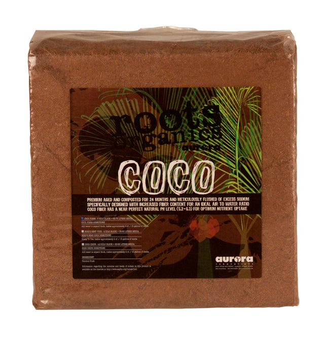 Roots Organics Coco Fiber - 12" x 12" Compressed Block