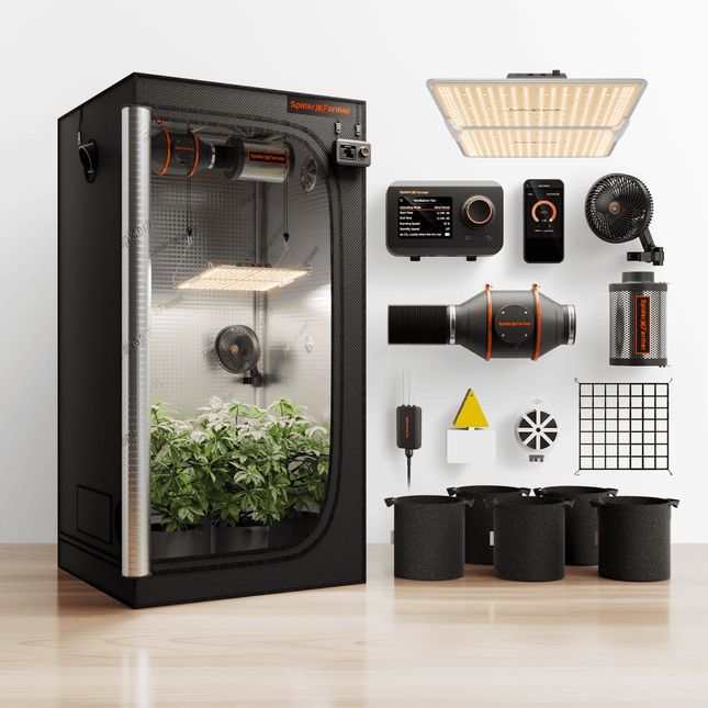 Spider Farmer SF2000Pro grow tent kit with GGS controller and clip fan