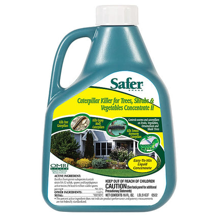 Safer Caterpillar Killer Concentrate With B.t. - 16 oz