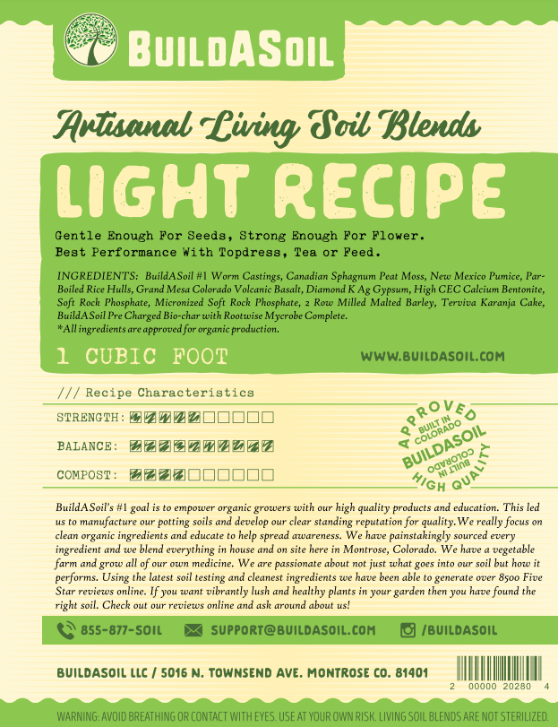Build A Soil Light Recipe Soil 1CUFT (60/PALLET)