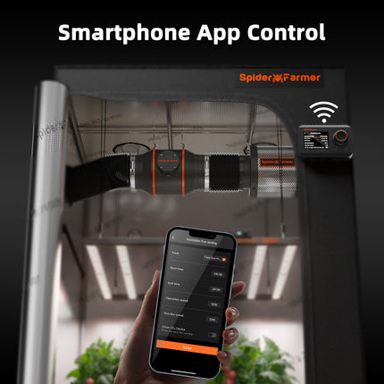Spider Farmer inline fan app control
