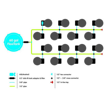 AutoPot GeoPot 16 System layout diagram