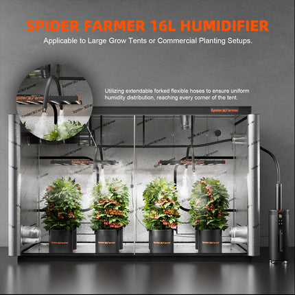 Spider Farmer 16L humidifier features