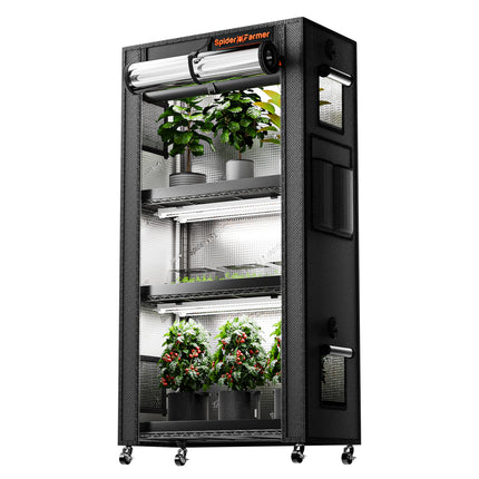 Spider Farmer 4-tier plant stand with 120W grow lights