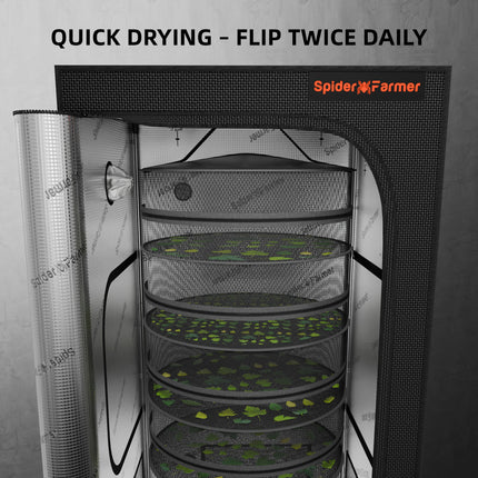 Spider Farmer 4-layer drying rack and plant tie