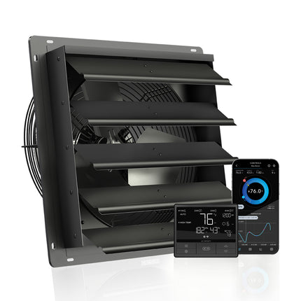 AC Infinity AIRLIFT T16 shutter exhaust fan with controller