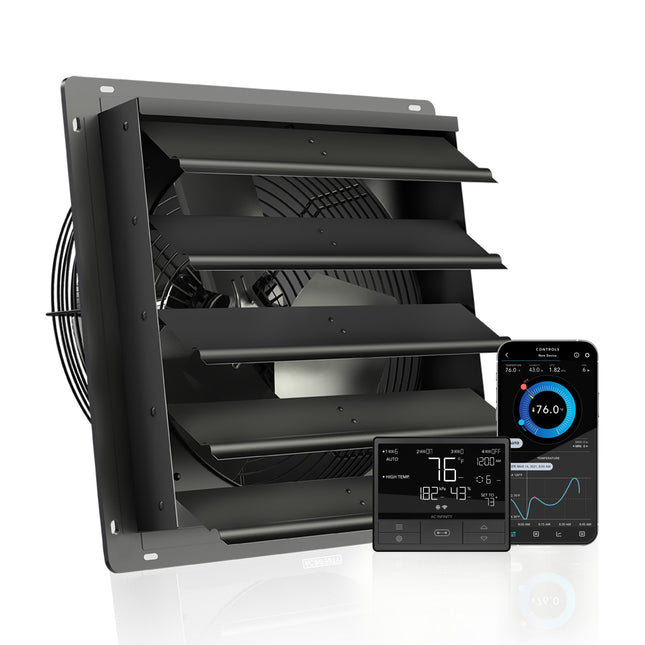 AC Infinity AIRLIFT T16 shutter exhaust fan with controller