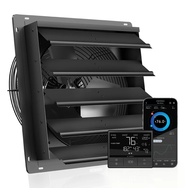 AC Infinity AIRLIFT T20 shutter exhaust fan with controller