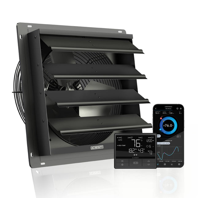 AC Infinity AIRLIFT T14 shutter exhaust fan with controller