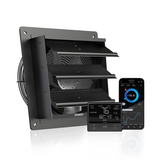 AC Infinity AIRLIFT T10 shutter exhaust fan with controller