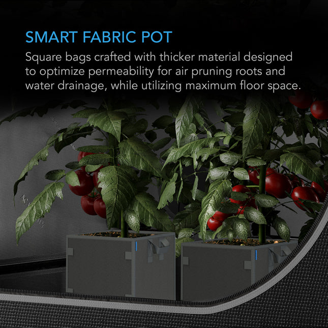 AC Infinity square fabric pots 7 gallon, view 2