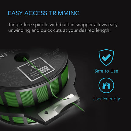 AC Infinity green twist ties with built-in cutter, view 2