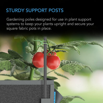 AC Infinity 2 ft steel garden plant stakes, view 2