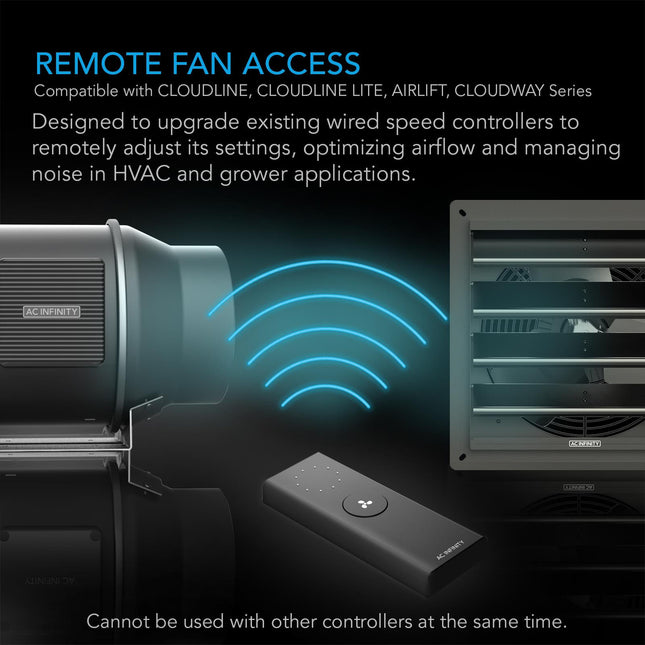 AC Infinity CONTROLLER 63 wireless remote fan controller, view 2