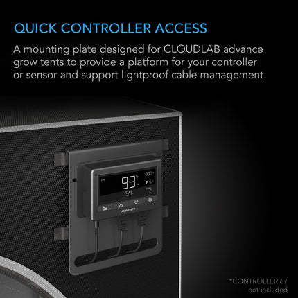 AC Infinity mounting plate with controller