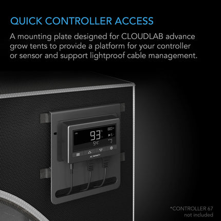 AC Infinity mounting plate with controller