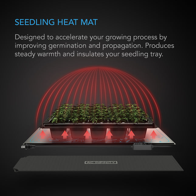 AC Infinity SUNCORE H7 seedling heat mat with heat controller, view 2